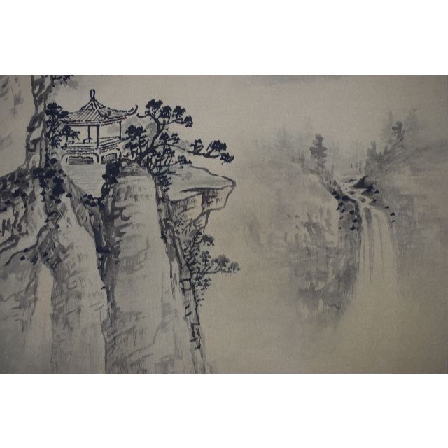 複製】鼎安/山水人物図/中国画/工芸品/掛軸☆宝船☆Z-343の通販 複製】鼎安/山水人物図/中国画/工芸品/掛軸☆宝船☆Z-343の通販