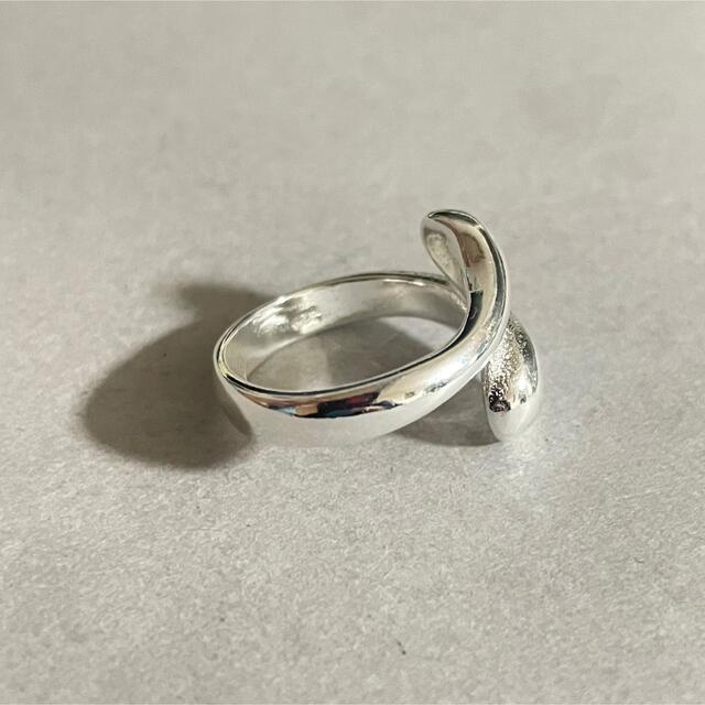 訳あり シルバーリング 925 銀 ティアドロップ 雫アシメ 韓国 指輪⑨ メンズのアクセサリー(リング(指輪))の商品写真