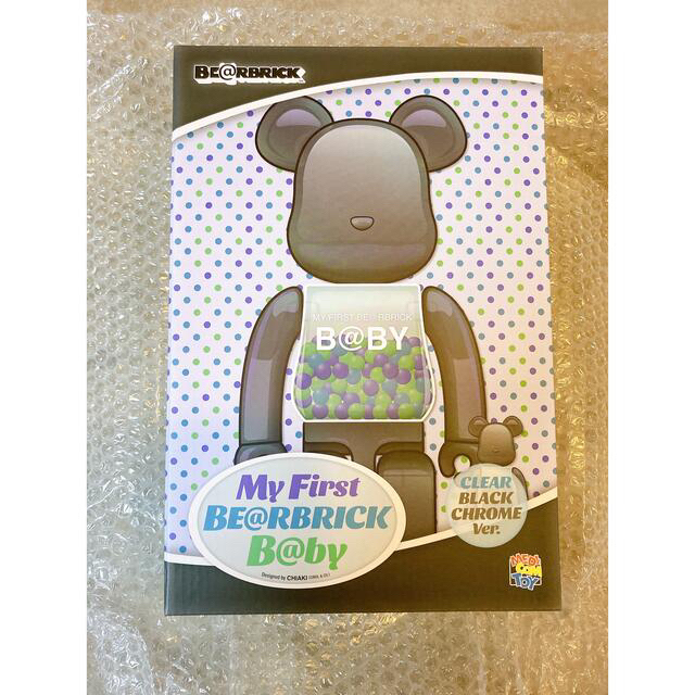 beabrickMY FIRST BE@RBRICK BLACK CHROME 100%400%