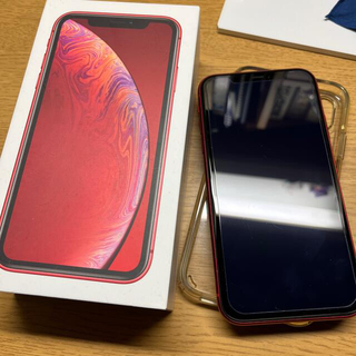 アイフォーン(iPhone)のiPhoneXR 64GB Product red 赤　SIMフリー(スマートフォン本体)