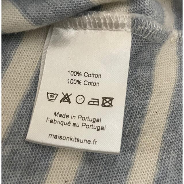 MAISON KITSUNE' - メゾンキツネ ボーダー ロゴ Tシャツ XS ポルトガル製の通販 by ラク馬's shop｜メゾンキツネ