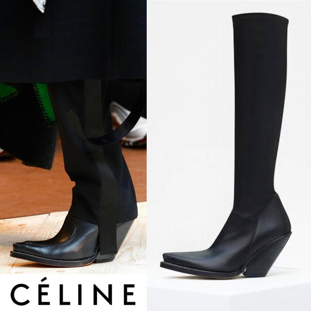 celine(セリーヌ)のCéline 2017 Fall Cowboy Knee High Boots レディースの靴/シューズ(ブーツ)の商品写真