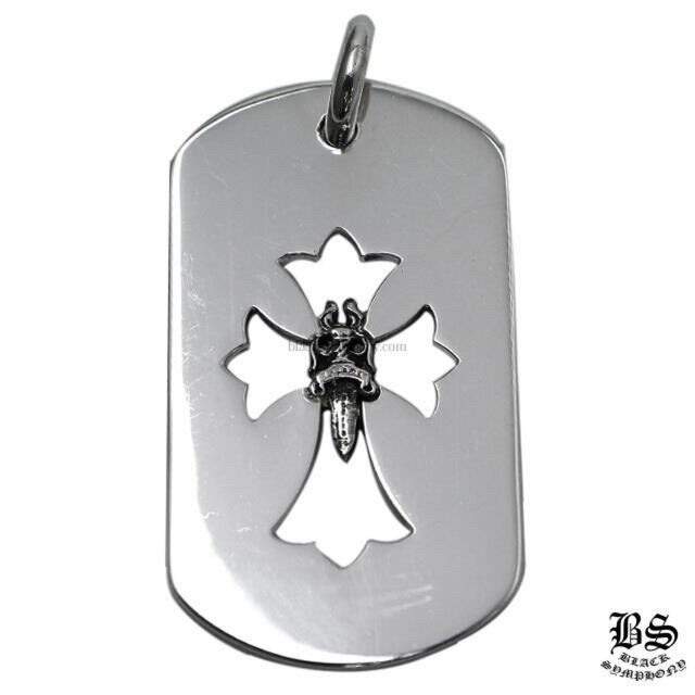 Chrome Hearts(クロムハーツ)の美品 CHROME HEARTS クロムハーツ ドッグタグ チェーン付き メンズのアクセサリー(ネックレス)の商品写真