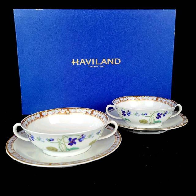 Haviland - 未使用 アビランド アンペラトリスユジェニー スープカップ&ソーサー 2客の通販 by wani's shop｜アビ