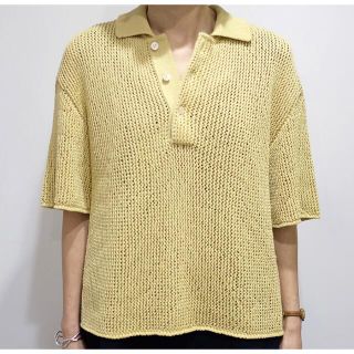 ロンハーマン(Ron Herman)の【最終値下】オーラリー FLAT YARN MESH KNIT POLO(ポロシャツ)