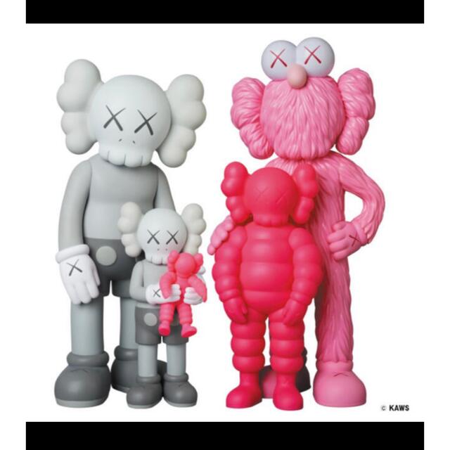 KAWS FAMILY GREY/PINK/FLUORO PINK カウズハンドメイド