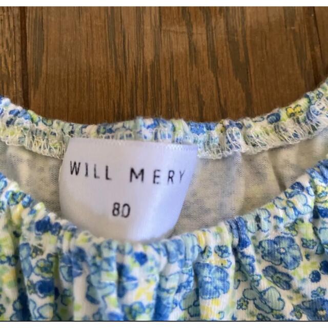 WILL MERY(ウィルメリー)のウィルメリー　花柄　ワンピース　80 キッズ/ベビー/マタニティのベビー服(~85cm)(ワンピース)の商品写真