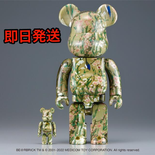 BE@RBRICK 伊藤若冲「桃花小禽図」100% & 400%