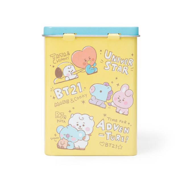 防弾少年団(BTS)(ボウダンショウネンダン)のBT21公式★ベビー缶入り防水絆創膏(イエロー)★ エンタメ/ホビーのタレントグッズ(アイドルグッズ)の商品写真