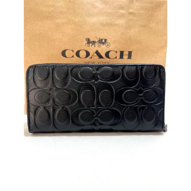 COACH(コーチ)のコーチ COACH 長財布 シグネチャーエンボスドレザーウォレット アウトレット レディースのファッション小物(財布)の商品写真