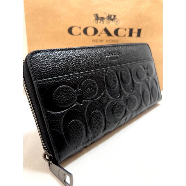 COACH(コーチ)のコーチ COACH 長財布 シグネチャーエンボスドレザーウォレット アウトレット レディースのファッション小物(財布)の商品写真