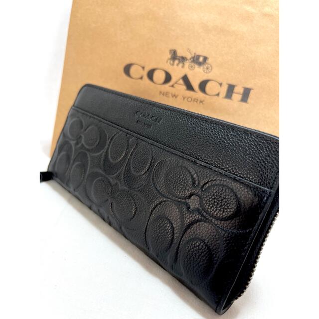 COACH(コーチ)のコーチ COACH 長財布 シグネチャーエンボスドレザーウォレット アウトレット レディースのファッション小物(財布)の商品写真