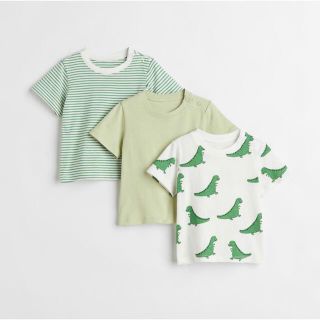 エイチアンドエム(H&M)の半袖トップス　3枚セット(Tシャツ/カットソー)