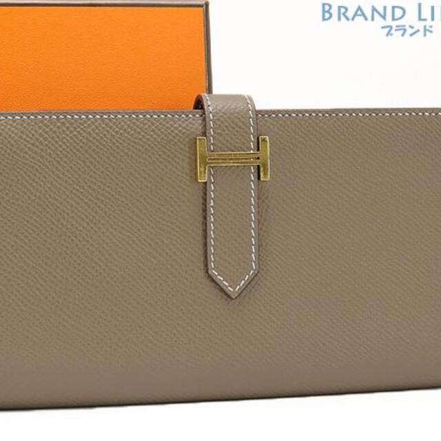 満点の Hermes - 超美品エルメスベアンスフレ二つ折り長財布マチ有り