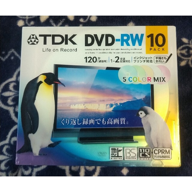 TDK(ティーディーケイ)のDVD-RW TDK 録画用 新品 未使用 10枚入 エンタメ/ホビーのDVD/ブルーレイ(その他)の商品写真