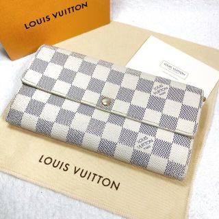 ルイヴィトン(LOUIS VUITTON)の【美品】ルイヴィトン ☆ポルトフォイユサラ ダミエ アズール 長財布(財布)