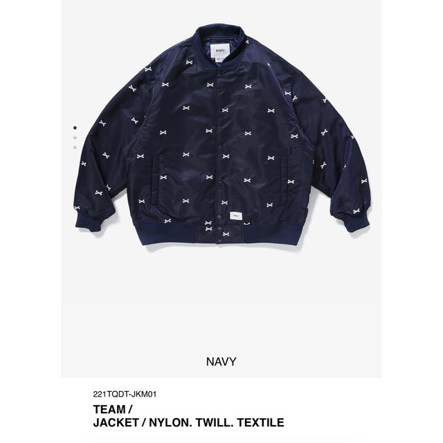 メンズWTAPS TEAM / JACKET / NYLON TWILL  ネイビーL