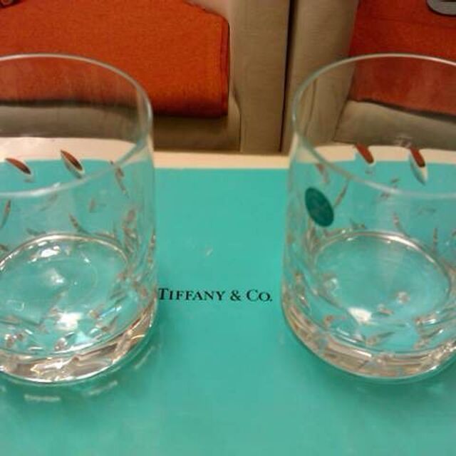 Tiffany Co ティファニー リーフ柄 ロックグラス 2p グラス カップ Maquillajeenoferta Com