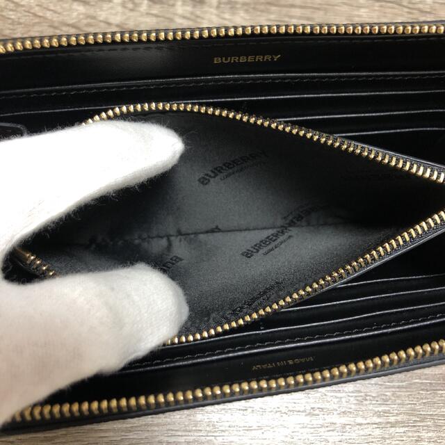 未使用 バーバリー エルモア ラウンドファスナー長財布 レザー