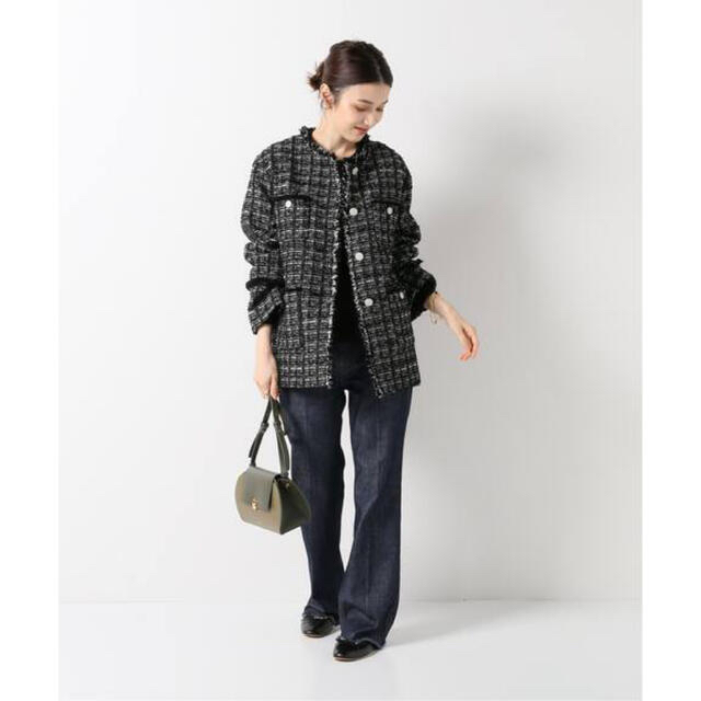 IENA(イエナ)の大人気完売品 IENA Monotone Tweed ジャケット　 レディースのジャケット/アウター(ノーカラージャケット)の商品写真