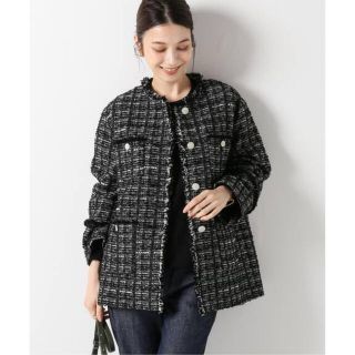 イエナ(IENA)の大人気完売品 IENA Monotone Tweed ジャケット　(ノーカラージャケット)