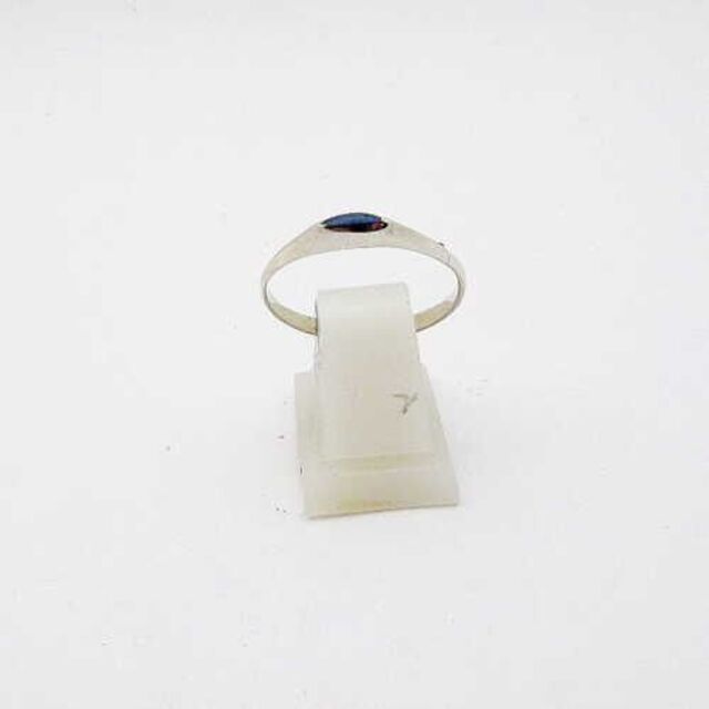 ターコイズ（トルコ石）・シルバー925製スリムリング（指輪）43！ レディースのアクセサリー(リング(指輪))の商品写真
