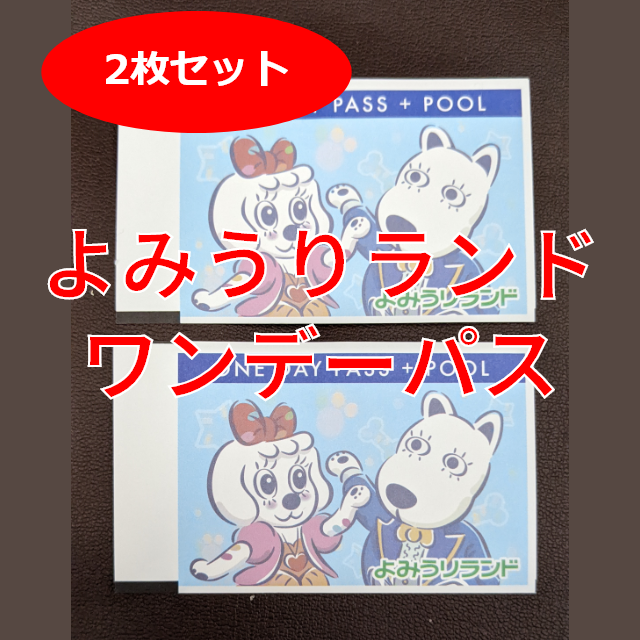 よみうりランド　ワンデーパス2枚（入園＋乗り物乗り放題）【5月31日まで有効】