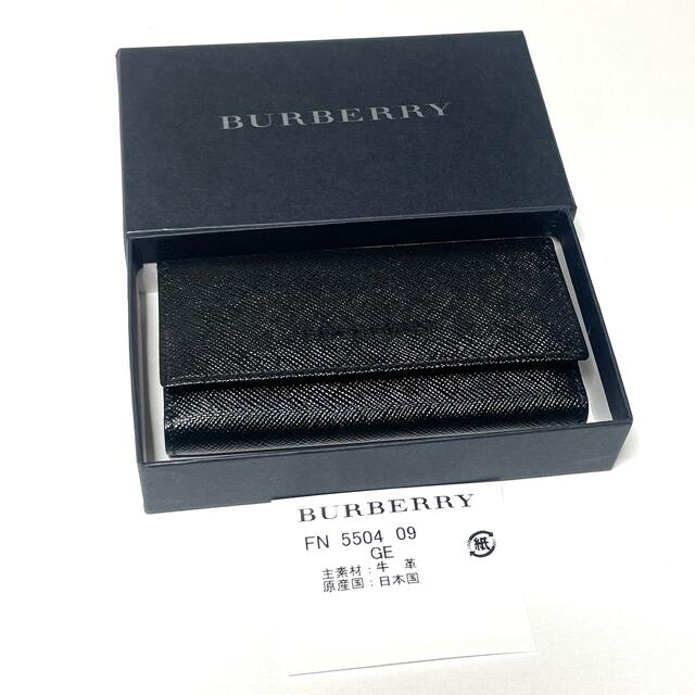 BURBERRY(バーバリー)の最終値下げBURBERRY  キーケース 4蓮　牛革ブラック　ノバチェック未使用 メンズのファッション小物(キーケース)の商品写真