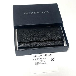 バーバリー(BURBERRY)の最終値下げBURBERRY  キーケース 4蓮　牛革ブラック　ノバチェック未使用(キーケース)