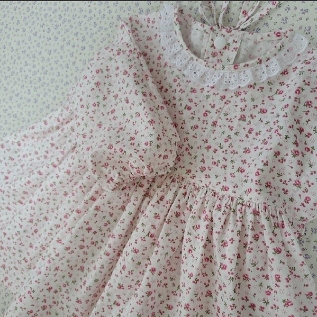 ぽん様専用⭐ドルマンスリーブワンピース⭐80size&チューリップハット キッズ/ベビー/マタニティのベビー服(~85cm)(ワンピース)の商品写真