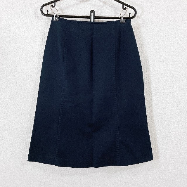 MICHEL KLEIN(ミッシェルクラン)の膝丈スカート MICHEL KLEIN ミシェルクラン 台形 ネイビー レディースのスカート(ひざ丈スカート)の商品写真