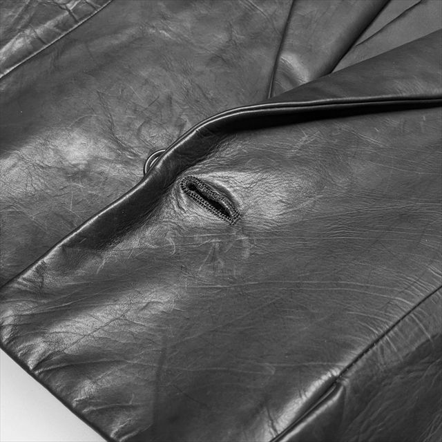 Yohji Yamamoto(ヨウジヤマモト)のヨウジヤマモト18AWレザージャケット1リミフゥ ワイズ ピンク系列 レディースのジャケット/アウター(テーラードジャケット)の商品写真