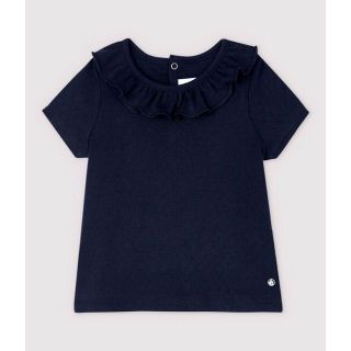 プチバトー(PETIT BATEAU)の新品未使用　プチバトー　24m 針抜き半袖カットソー　ネイビー(Ｔシャツ)