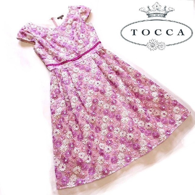 TOCCA(トッカ)のTOCCA 総刺繍 膝丈 ワンピース レディースのワンピース(ひざ丈ワンピース)の商品写真