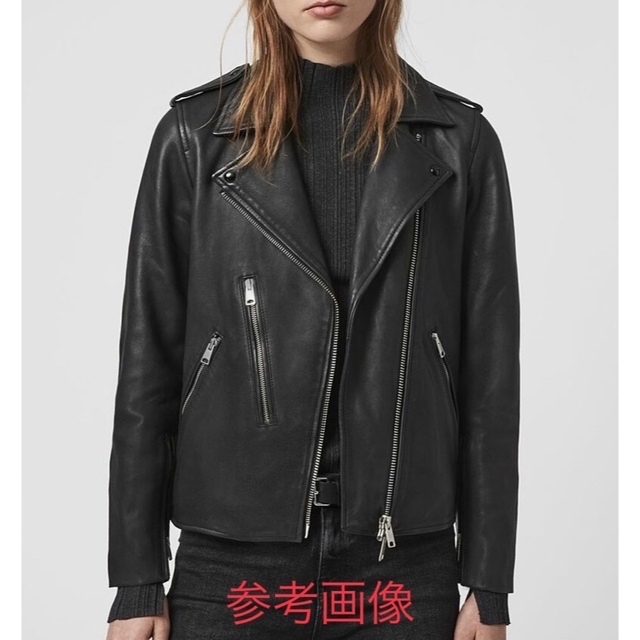 良品 ALLSAINTS レザージャケット ダブル ライダース 黒 ブラック 6 ...