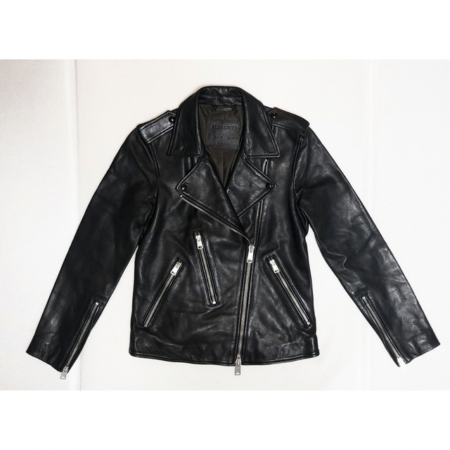 美品 ALLSAINTS ライダース ジャケット ダブル レザー グレージュ