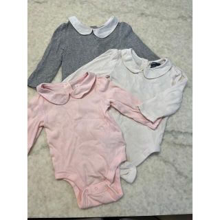 ベビーギャップ(babyGAP)のbaby GAP  襟付きロンパース　3枚セット　80cm(ロンパース)