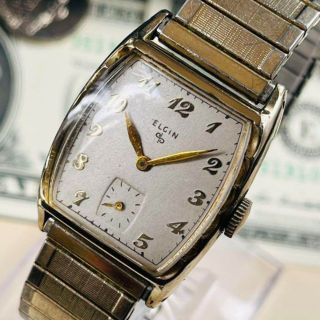 エルジン(ELGIN)の【貴重】◎/エルジン/ELGIN/ゴールド/1950’s/25mm/メンズ腕時計(腕時計(アナログ))