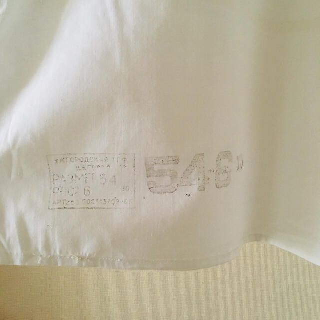 ロシア軍 スリーピングシャツ 54-6 デッドストック ホワイト 旧ソ連軍 メンズのトップス(Tシャツ/カットソー(七分/長袖))の商品写真