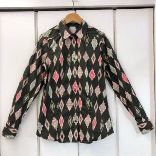 エトロ(ETRO)の美品 ETRO オルテガ柄 ストレッチ ワイシャツ(38)(シャツ/ブラウス(長袖/七分))