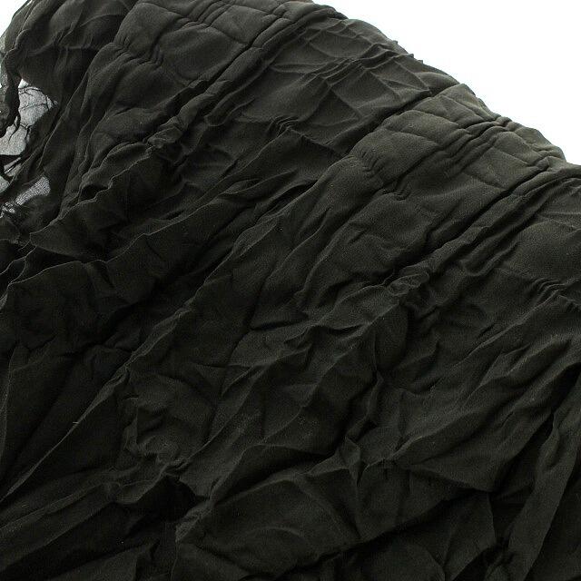 イッセイミヤケ ISSEY MIYAKE ストール シワ加工 黒 - mirror-clothing.com