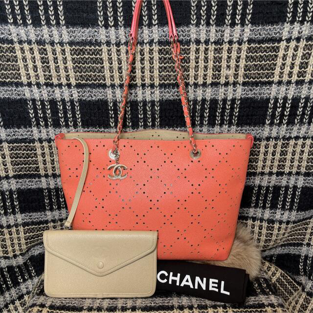 超美品！可愛い♡CHANEL パンチングマトラッセ★チェーンショルダーバッグ