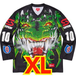 シュプリーム(Supreme)のSupreme Dragon Hockey Jersey Black XL(Tシャツ/カットソー(七分/長袖))