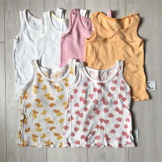 ユニクロ(UNIQLO)のユニクロ　肌着　６枚セット　タンクトップ　80 コットンメッシュ(肌着/下着)