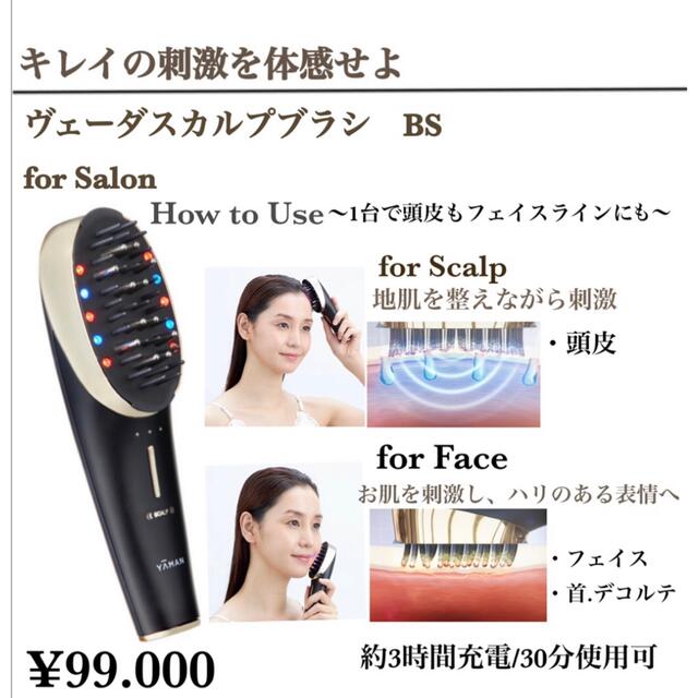 お手頃な価格で購入 ヴェーダスカルプブラシ BS for salon PSM- 家電