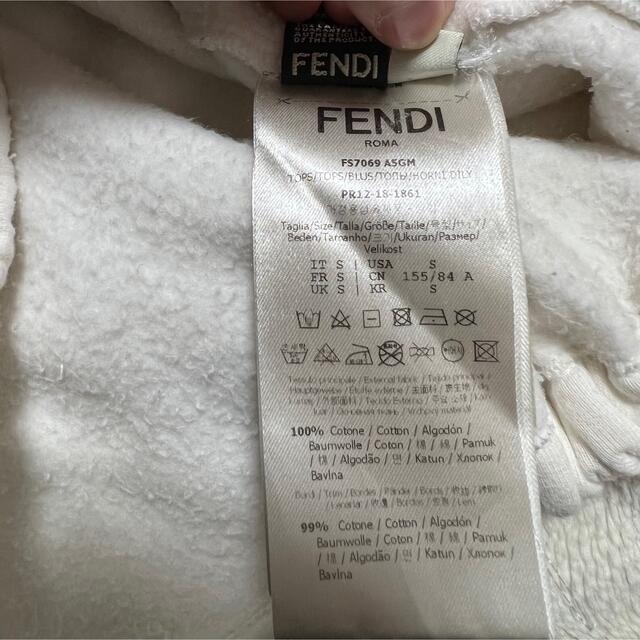 美品☆FENDI×FILA・コラボ ビックロゴ リボン スウェットパーカー(M