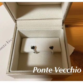 ポンテヴェキオ(PonteVecchio)のポンテヴェキオ♡ブラックダイヤモンドハートピアス(ピアス)