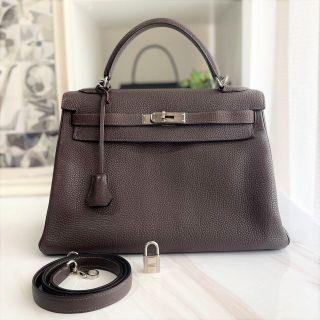 エルメス(Hermes)の美品☆　エルメス　ケリー32　トゴ　ショコラ　2way　ハンドバッグ　□K刻印(ハンドバッグ)