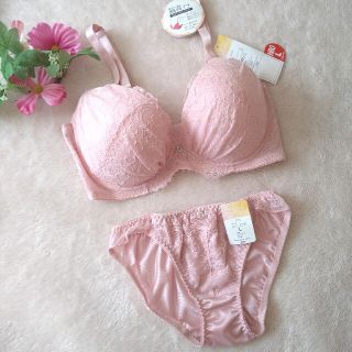 新品♡ブラジャー&ショーツセット H80 脇高ブラ 大きいサイズ(ブラ&ショーツセット)