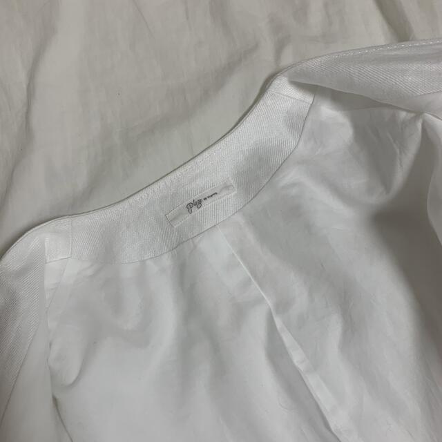 Plage(プラージュ)の19日までの出品【新品】Plage Linenジャケット　ホワイト38 レディースのジャケット/アウター(ノーカラージャケット)の商品写真